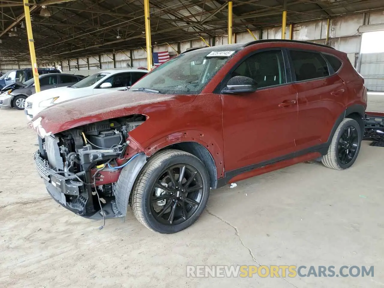 1 Photograph of a damaged car KM8J33AL5KU973100 HYUNDAI TUCSON 2019