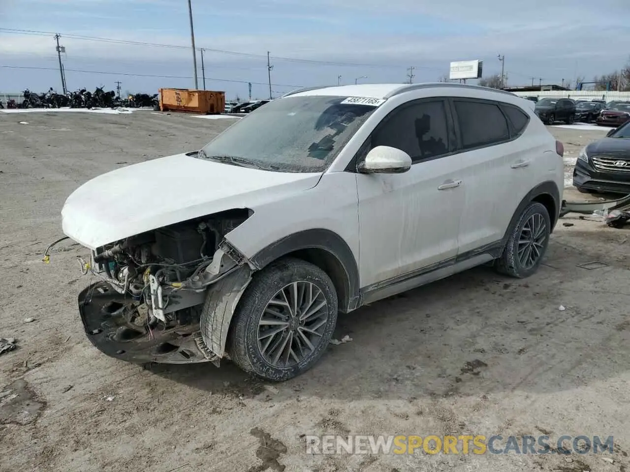1 Photograph of a damaged car KM8J33AL6KU045439 HYUNDAI TUCSON 2019