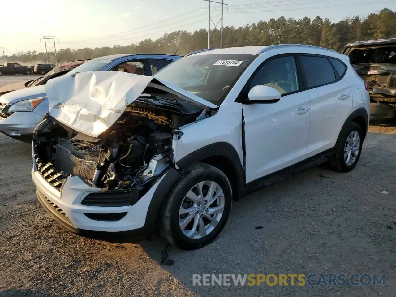 1 Photograph of a damaged car KM8J3CA40KU049351 HYUNDAI TUCSON 2019