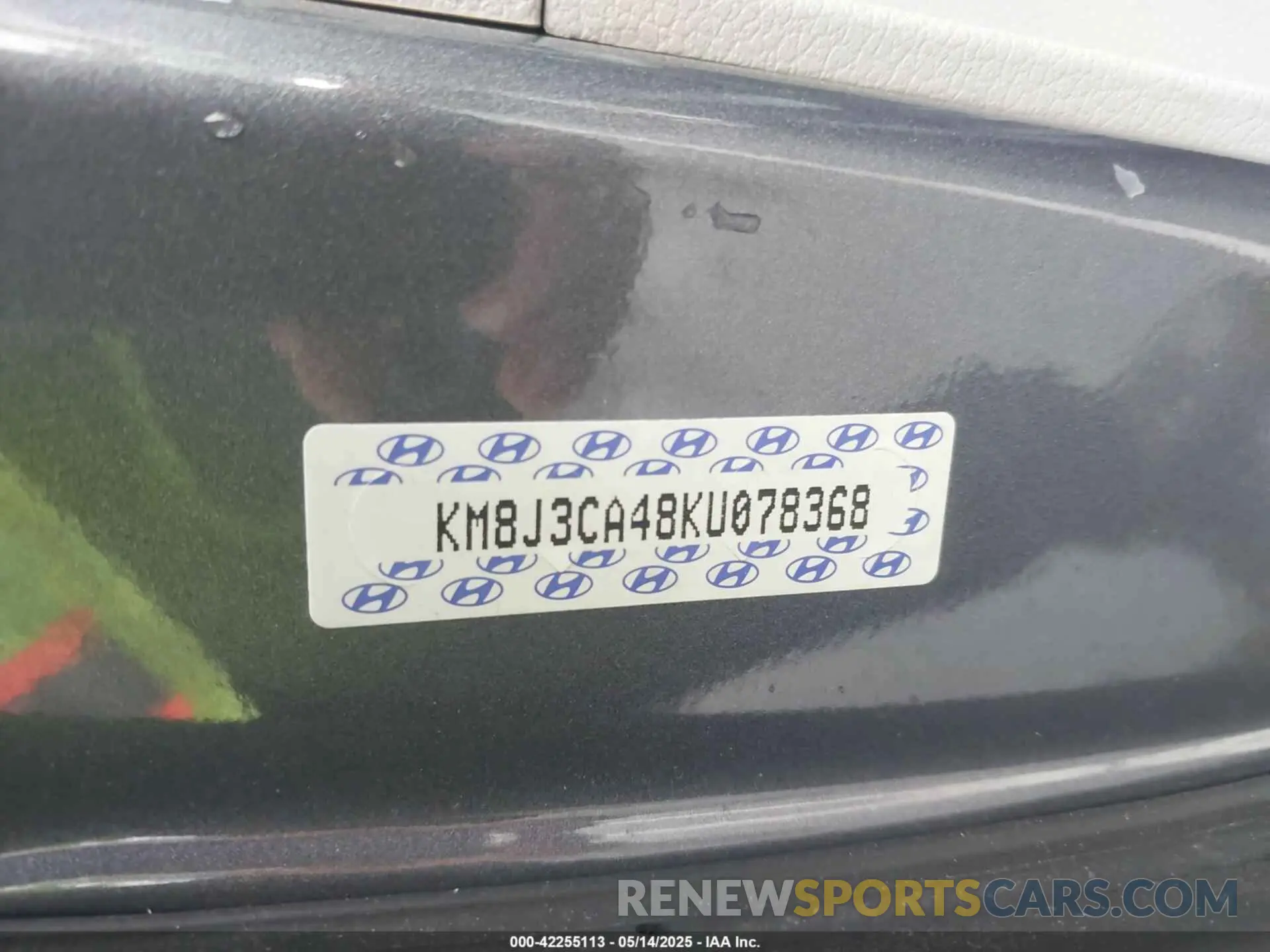 9 Фотография поврежденного автомобиля KM8J3CA48KU078368 HYUNDAI TUCSON 2019