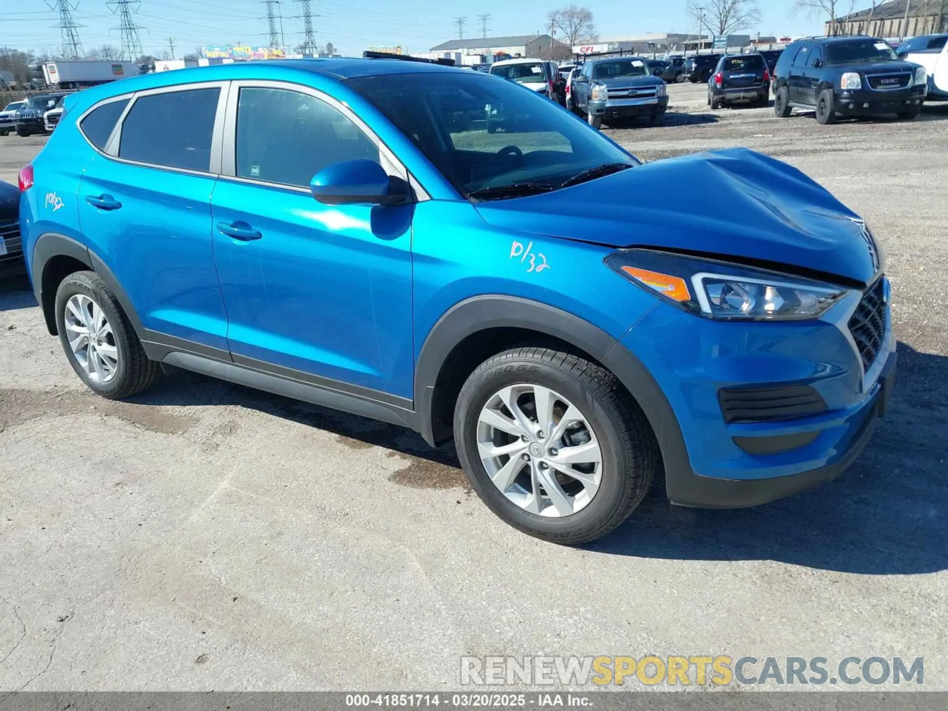 1 Фотография поврежденного автомобиля KM8J23A42LU135653 HYUNDAI TUCSON 2020