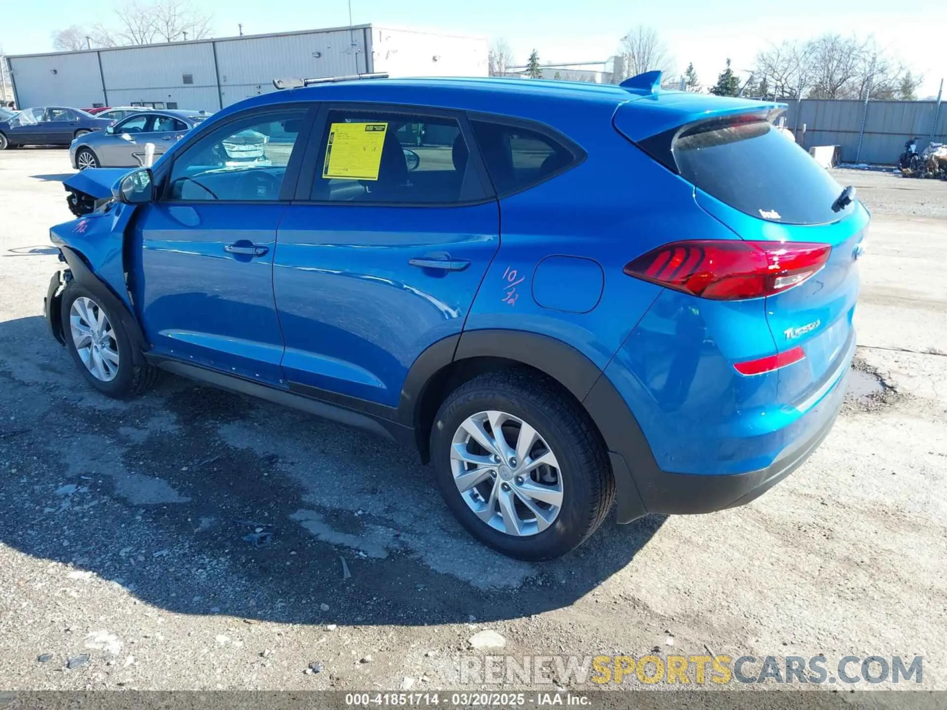 3 Фотография поврежденного автомобиля KM8J23A42LU135653 HYUNDAI TUCSON 2020