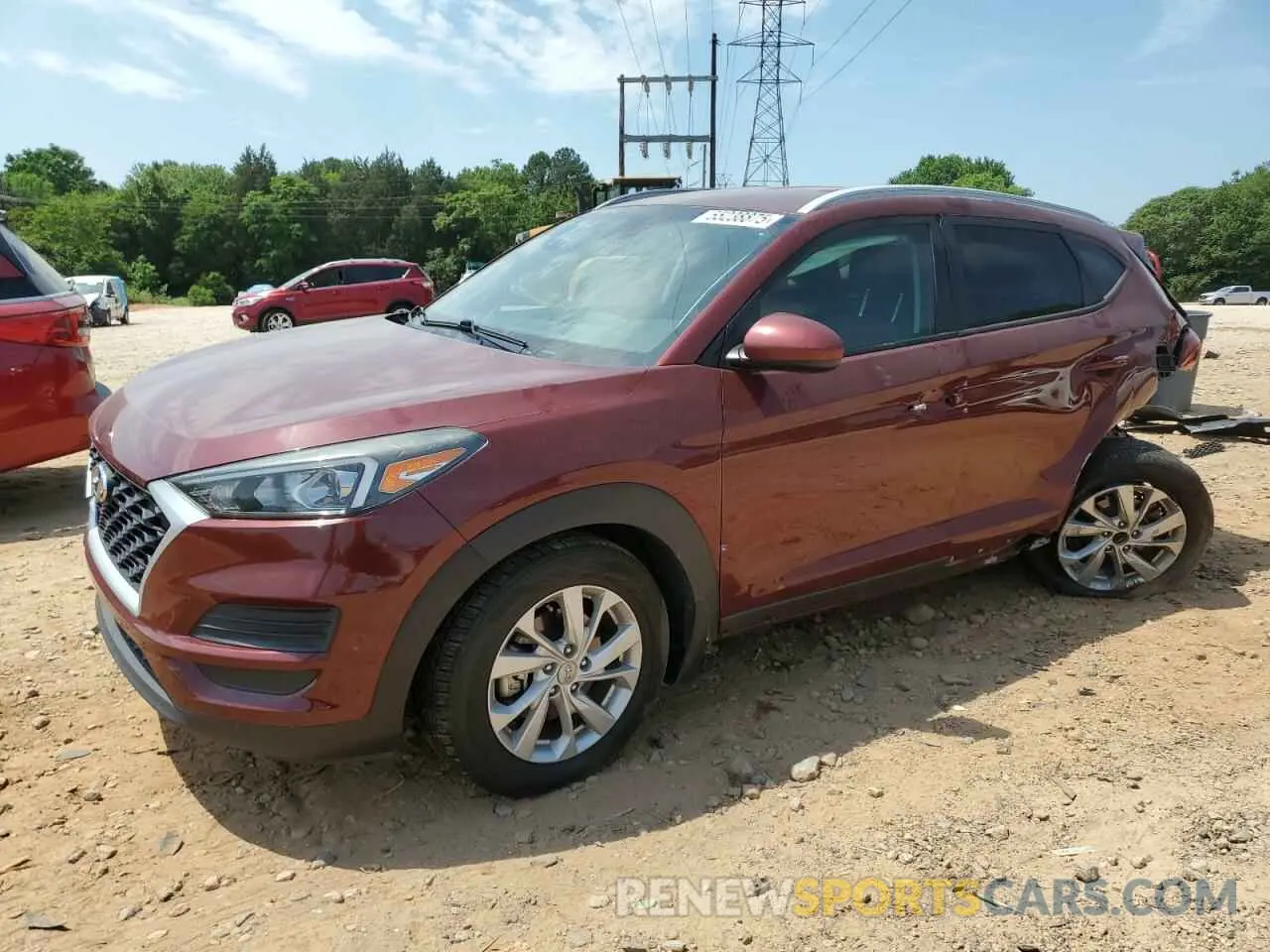1 Photograph of a damaged car KM8J33A41LU085406 HYUNDAI TUCSON 2020