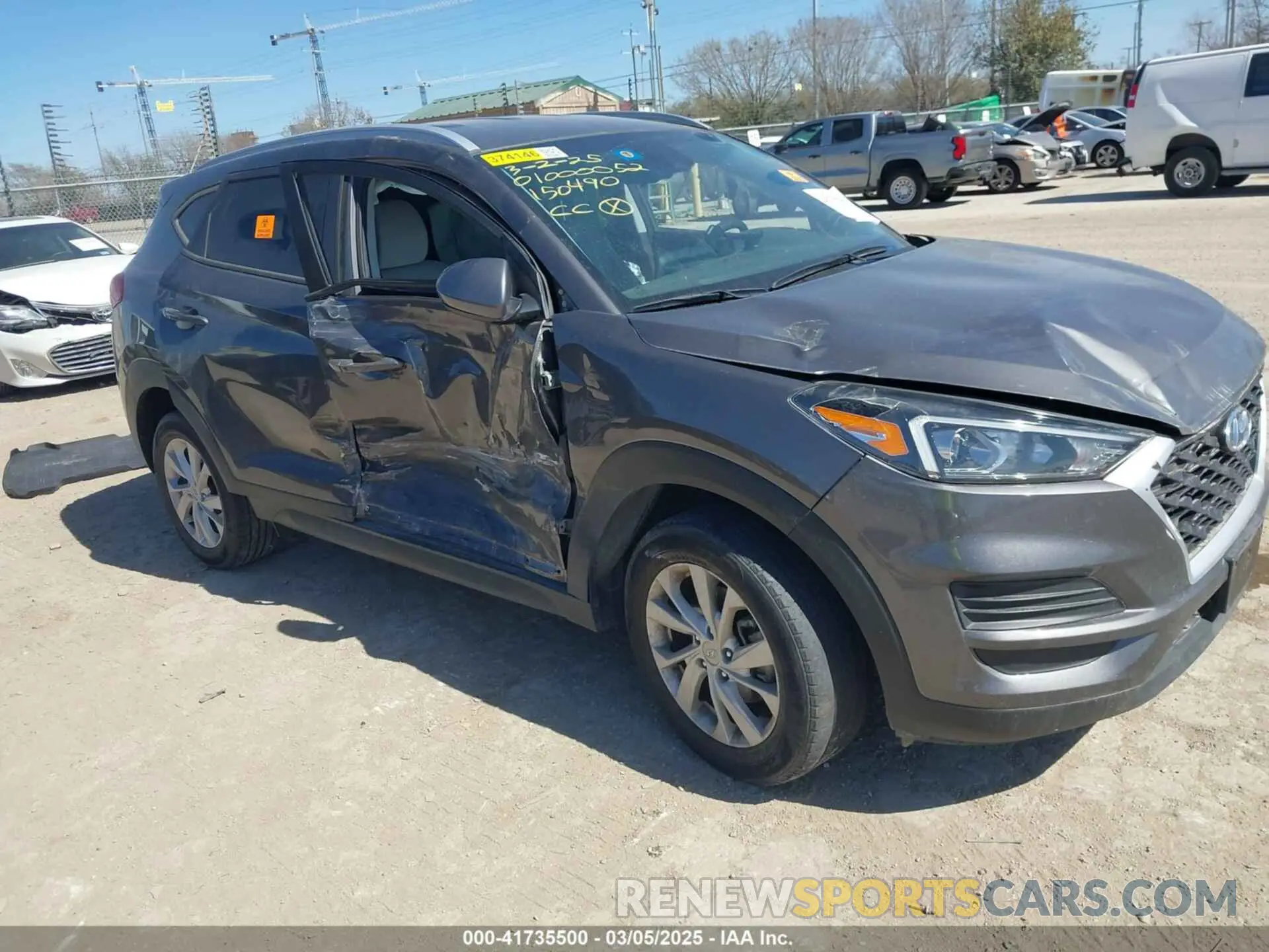 1 Photograph of a damaged car KM8J33A42LU150490 HYUNDAI TUCSON 2020
