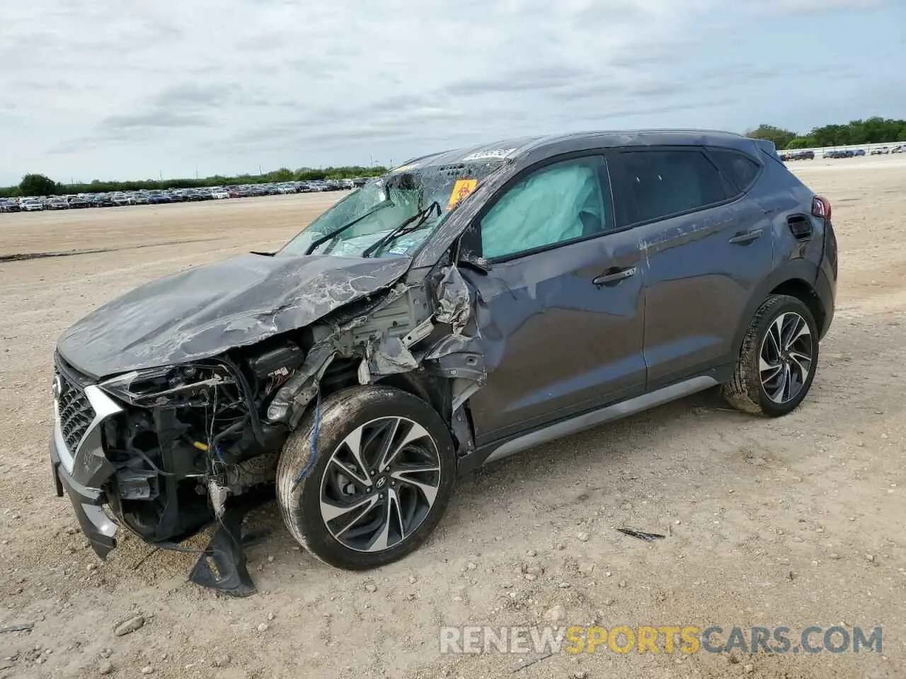 1 Photograph of a damaged car KM8J33AL3LU184350 HYUNDAI TUCSON 2020