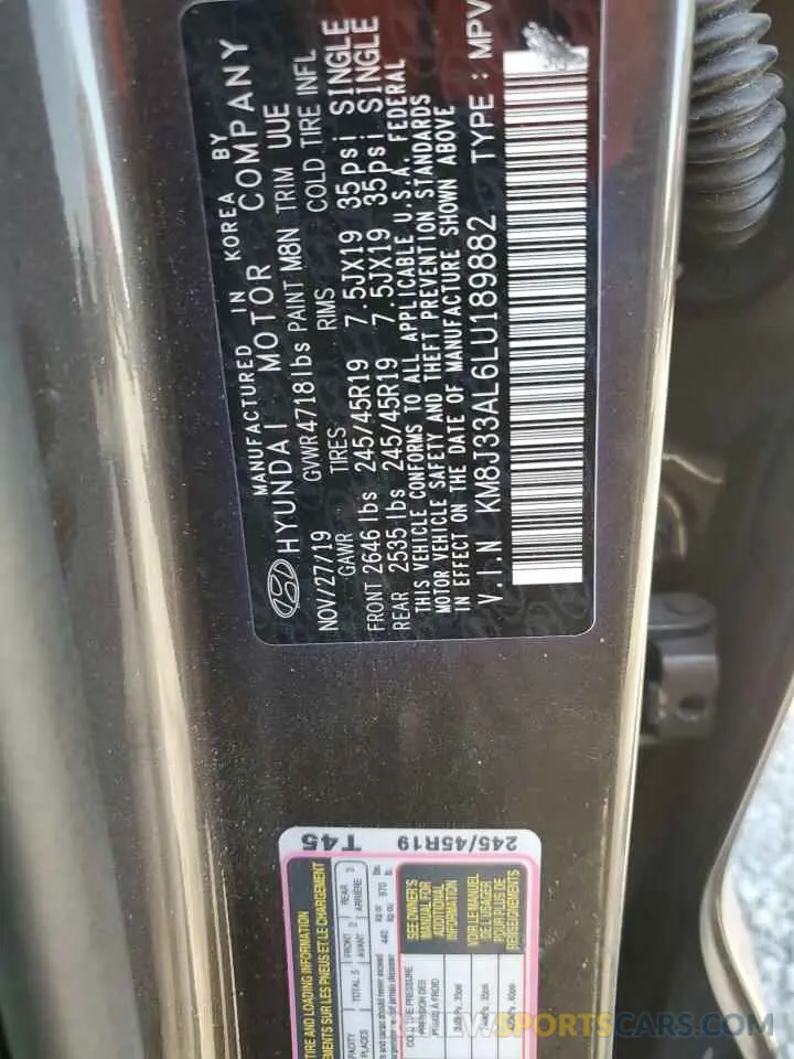 16 Photograph of a damaged car KM8J33AL6LU189882 HYUNDAI TUCSON 2020