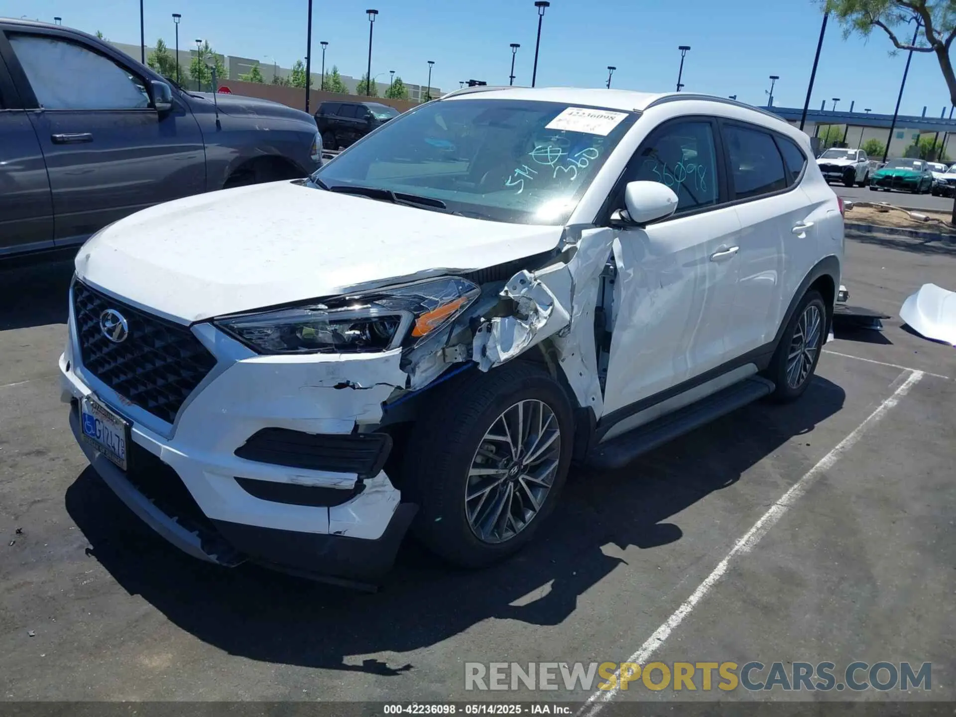 2 Photograph of a damaged car KM8J33AL8LU142692 HYUNDAI TUCSON 2020