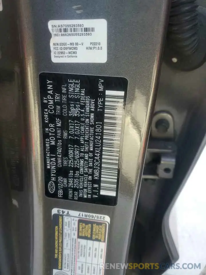 13 Photograph of a damaged car KM8J3CA4XLU241801 HYUNDAI TUCSON 2020