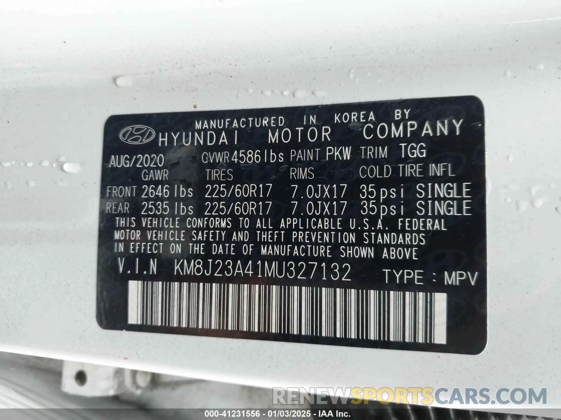 9 Photograph of a damaged car KM8J23A41MU327132 HYUNDAI TUCSON 2021