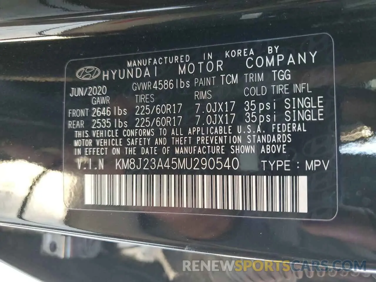 15 Photograph of a damaged car KM8J23A45MU290540 HYUNDAI TUCSON 2021