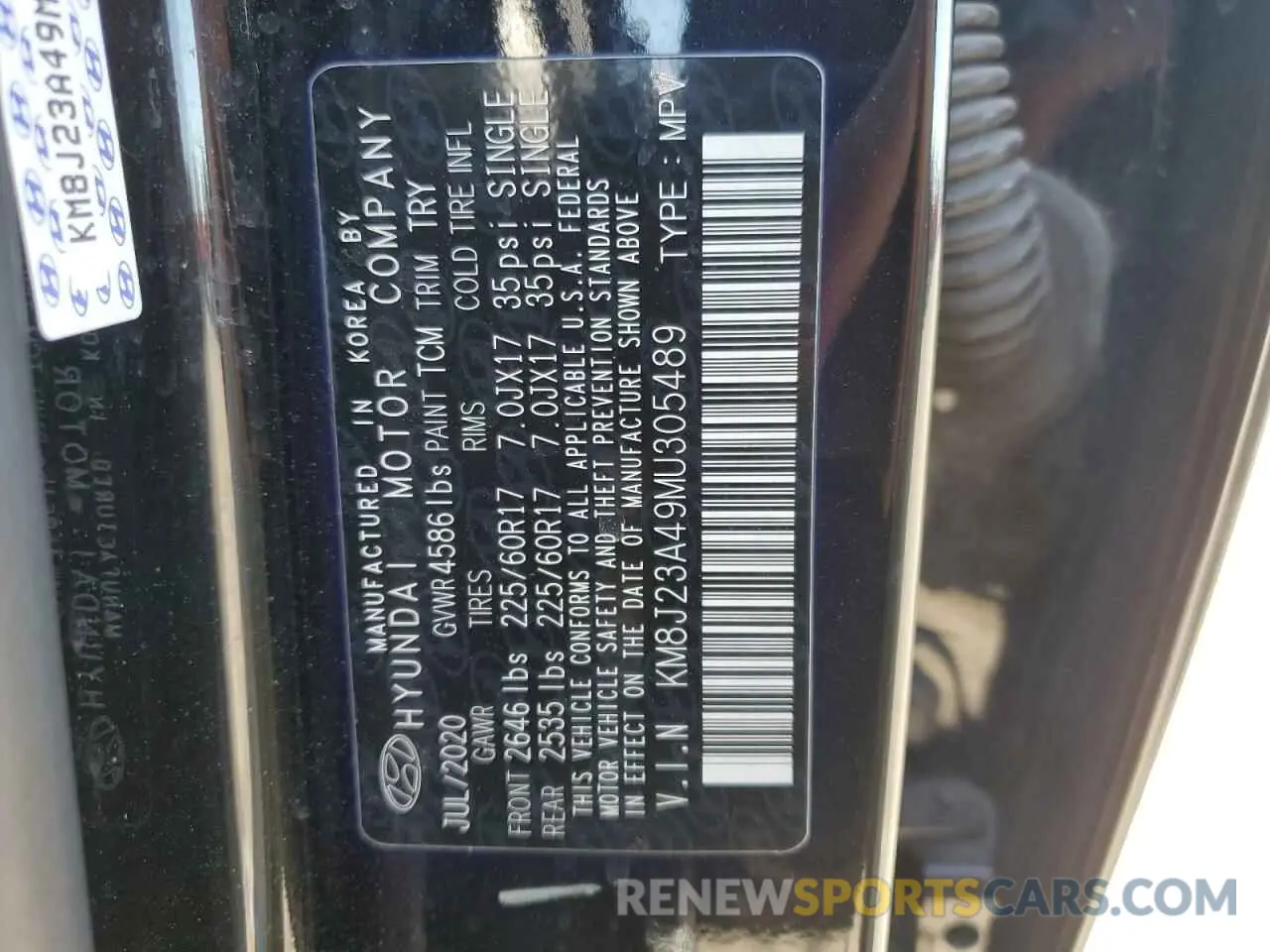 15 Photograph of a damaged car KM8J23A49MU305489 HYUNDAI TUCSON 2021
