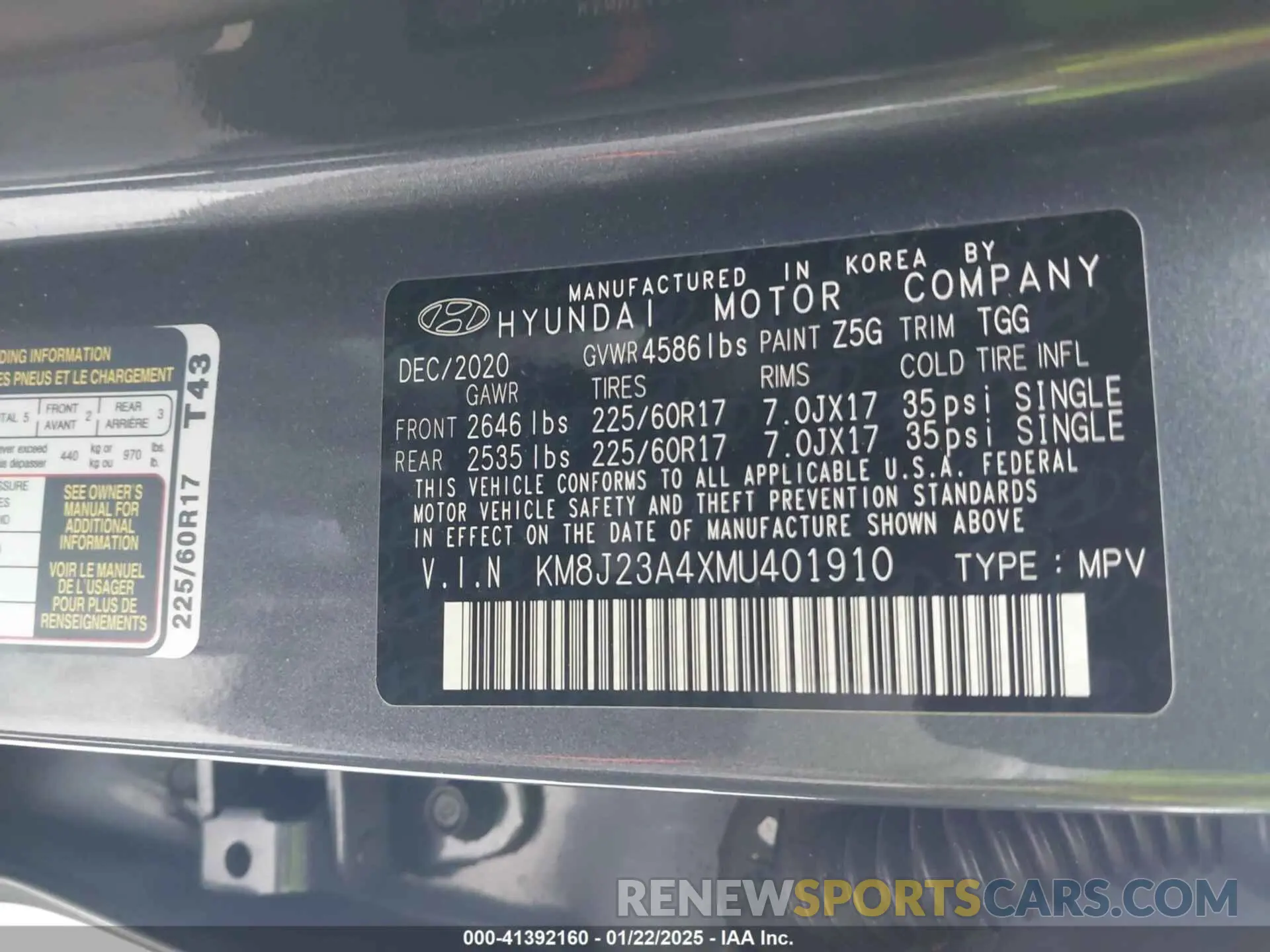 9 Photograph of a damaged car KM8J23A4XMU401910 HYUNDAI TUCSON 2021