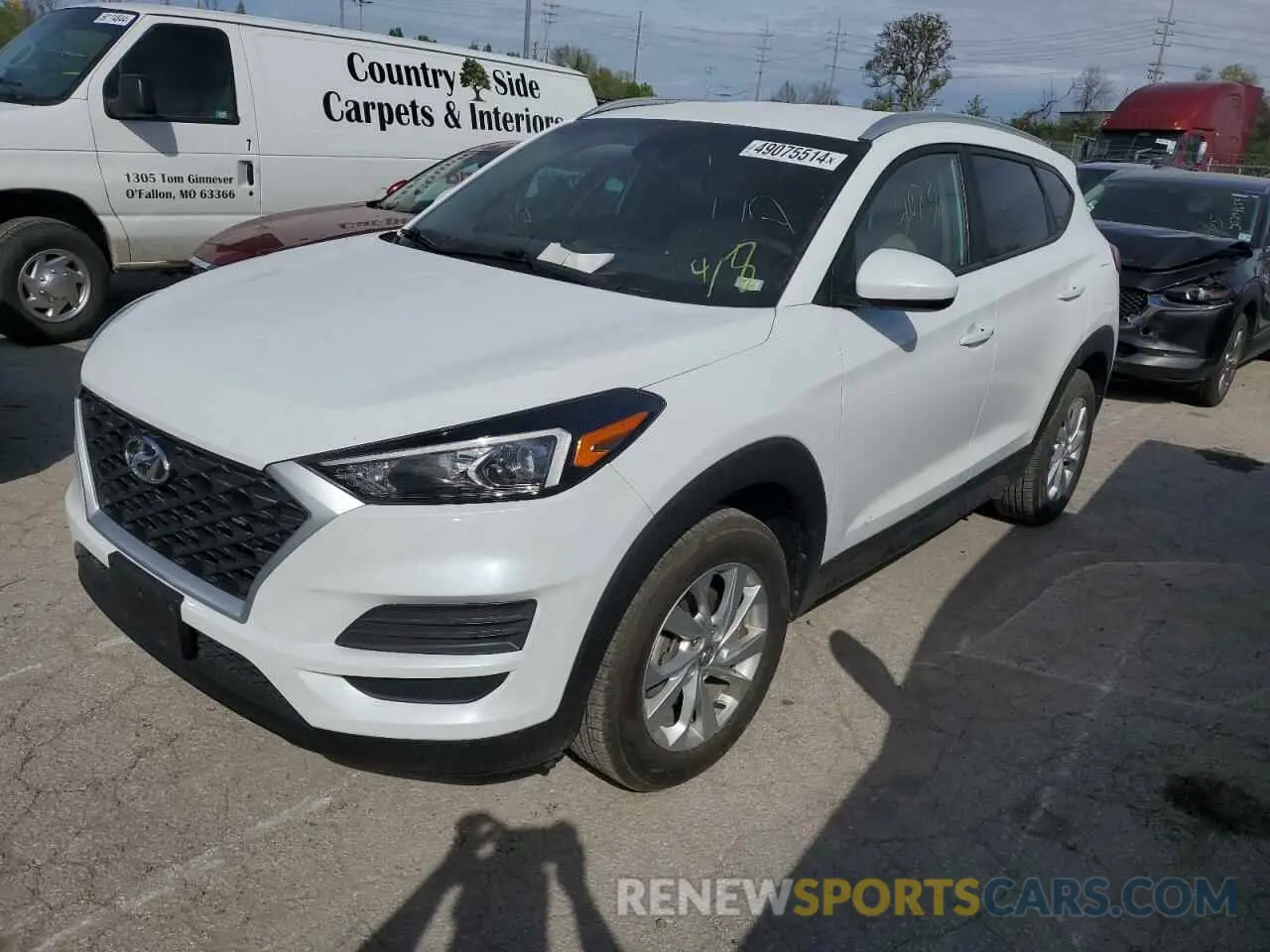 1 Photograph of a damaged car KM8J33A46MU301347 HYUNDAI TUCSON 2021
