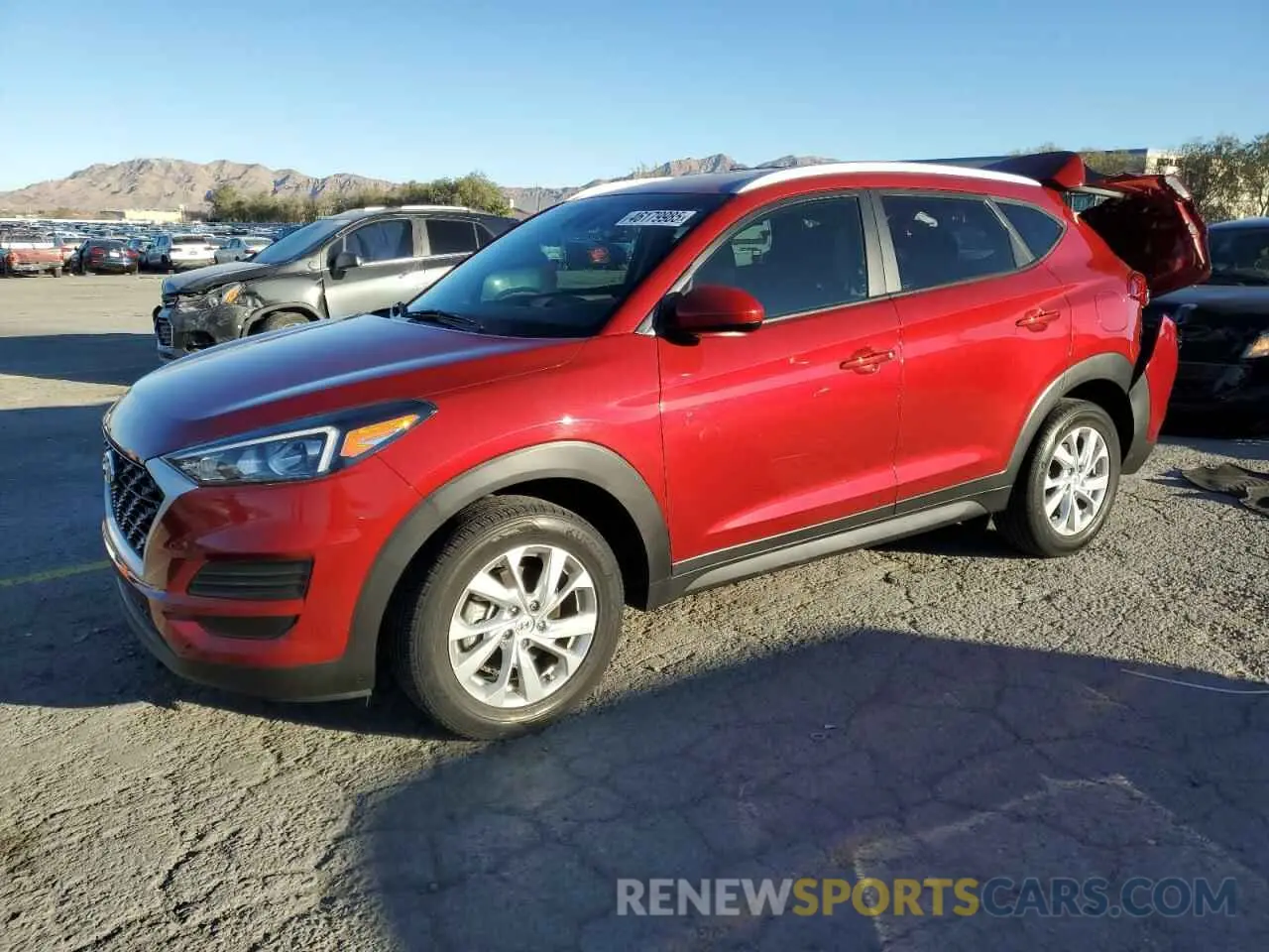 1 Photograph of a damaged car KM8J33A49MU382599 HYUNDAI TUCSON 2021