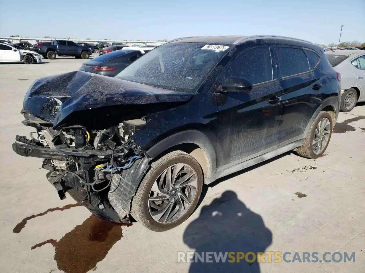 1 Photograph of a damaged car KM8J33AL2MU353145 HYUNDAI TUCSON 2021