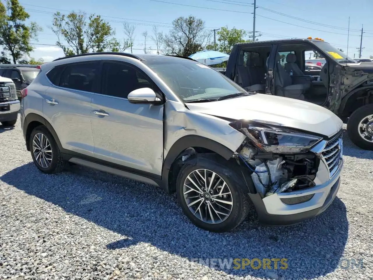 4 Фотография поврежденного автомобиля KM8J33AL7MU306113 HYUNDAI TUCSON 2021