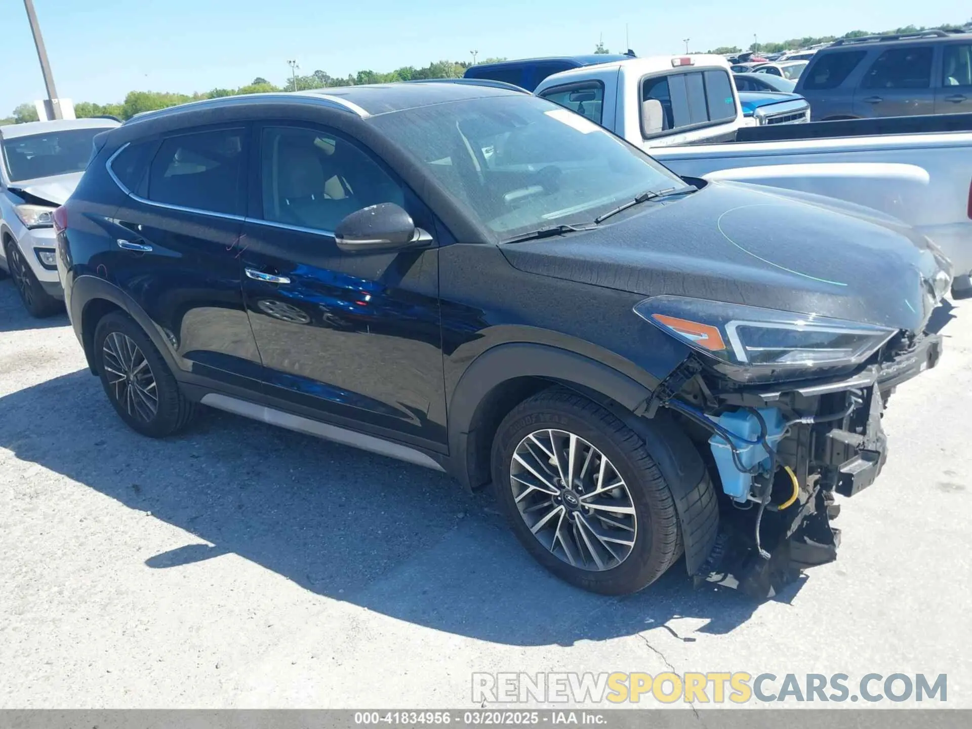 1 Photograph of a damaged car KM8J33AL9MU305948 HYUNDAI TUCSON 2021