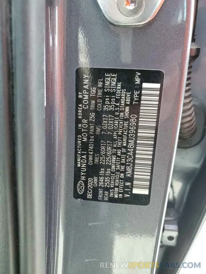 16 Фотография поврежденного автомобиля KM8J3CA48MU396980 HYUNDAI TUCSON 2021