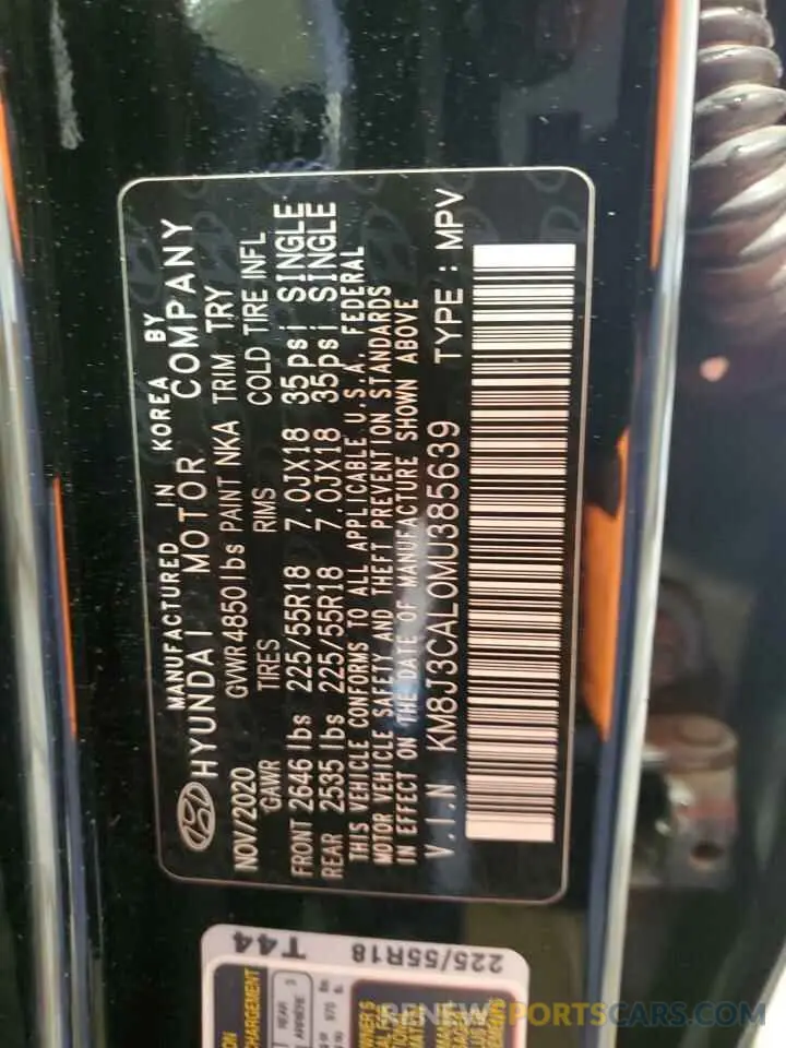 14 Фотография поврежденного автомобиля KM8J3CAL0MU385639 HYUNDAI TUCSON 2021
