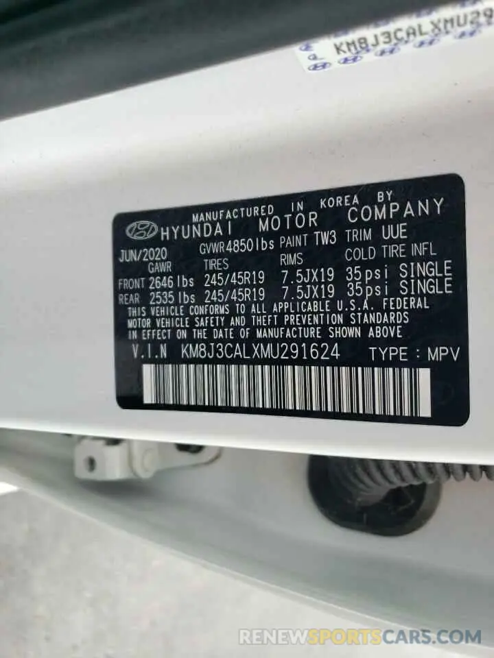 13 Фотография поврежденного автомобиля KM8J3CALXMU291624 HYUNDAI TUCSON 2021