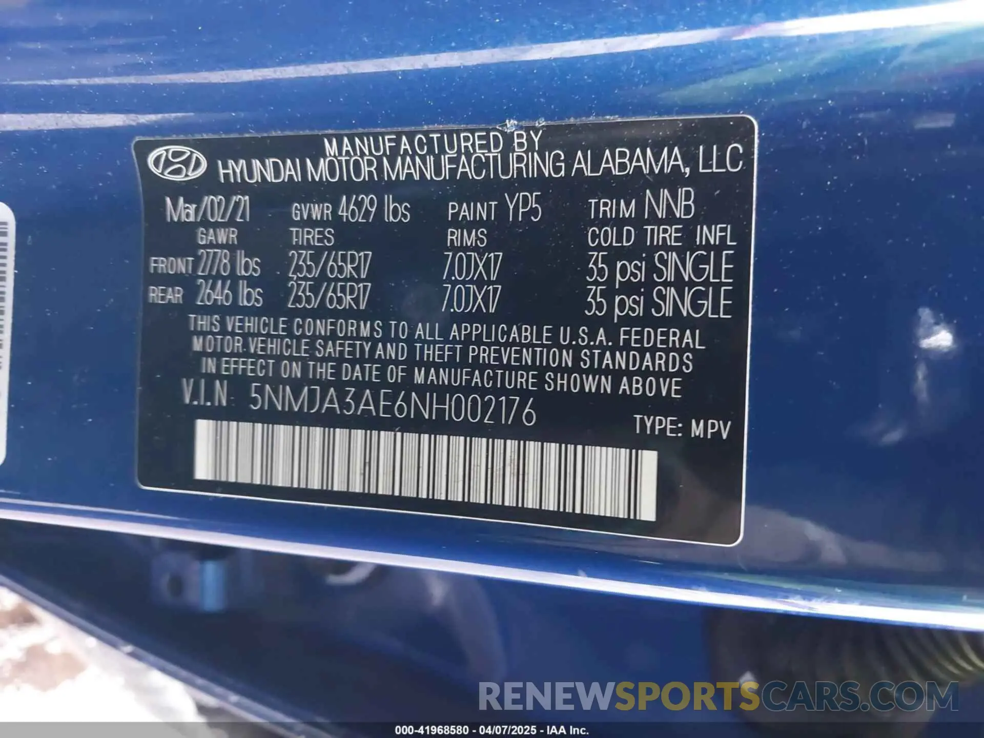 9 Photograph of a damaged car 5NMJA3AE6NH002176 HYUNDAI TUCSON 2022