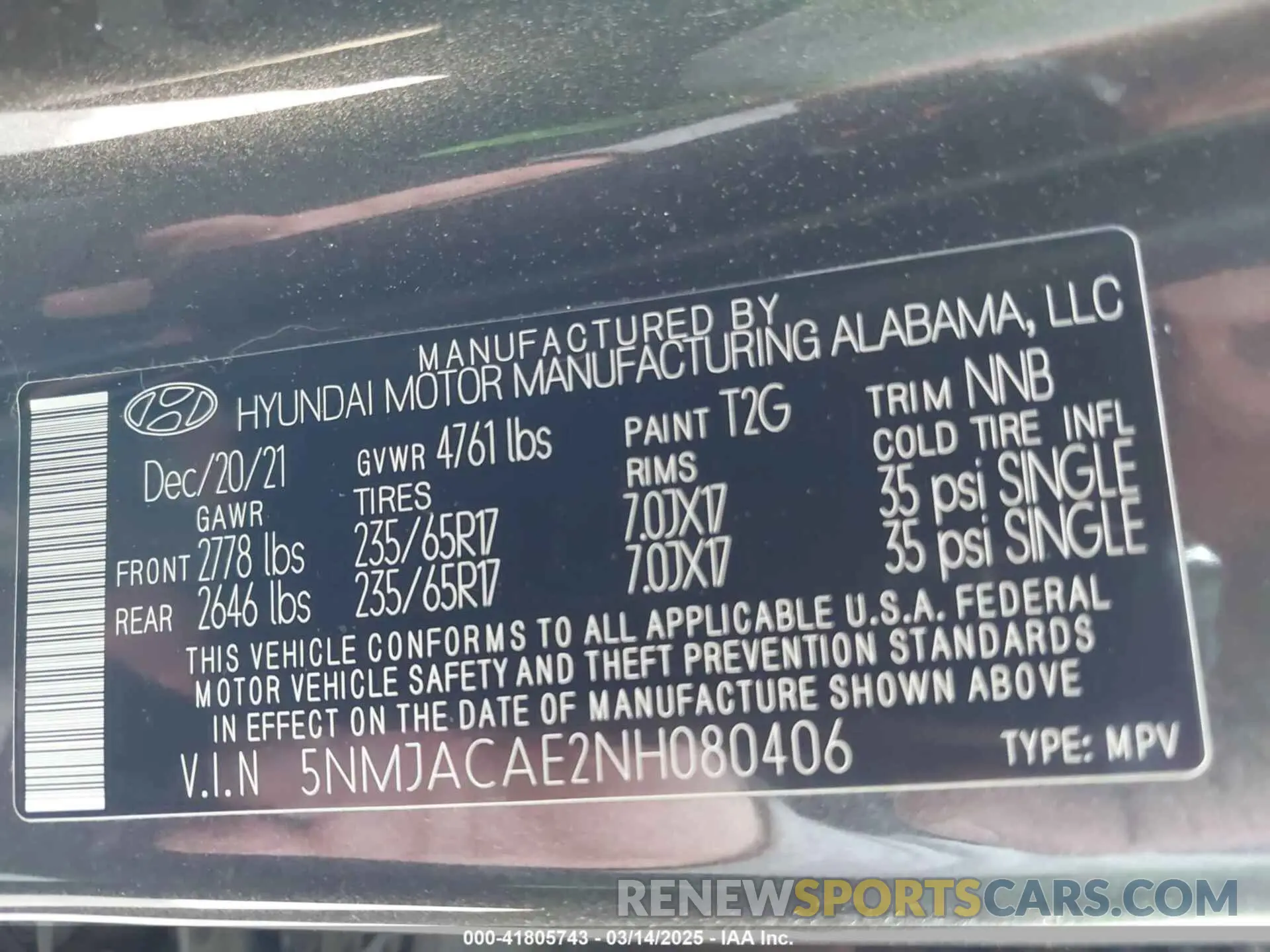 9 Фотография поврежденного автомобиля 5NMJACAE2NH080406 HYUNDAI TUCSON 2022