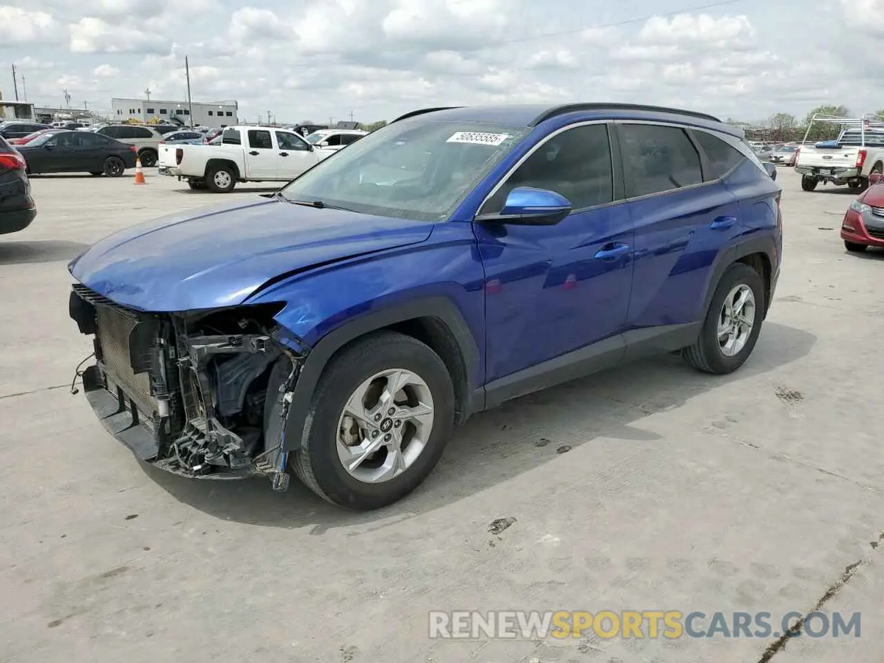 1 Photograph of a damaged car 5NMJB3AE0NH042590 HYUNDAI TUCSON 2022