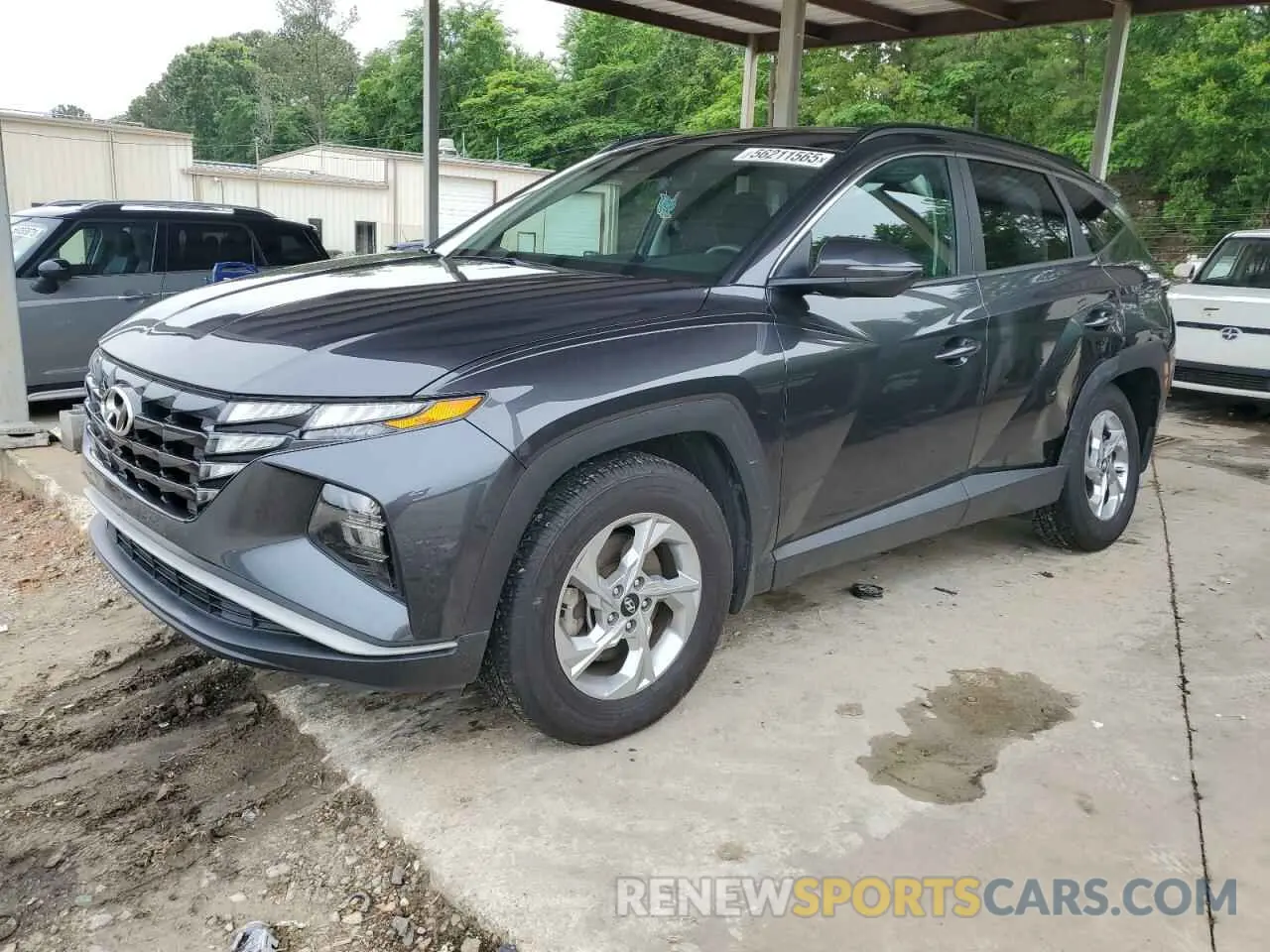 1 Photograph of a damaged car 5NMJB3AE3NH042857 HYUNDAI TUCSON 2022