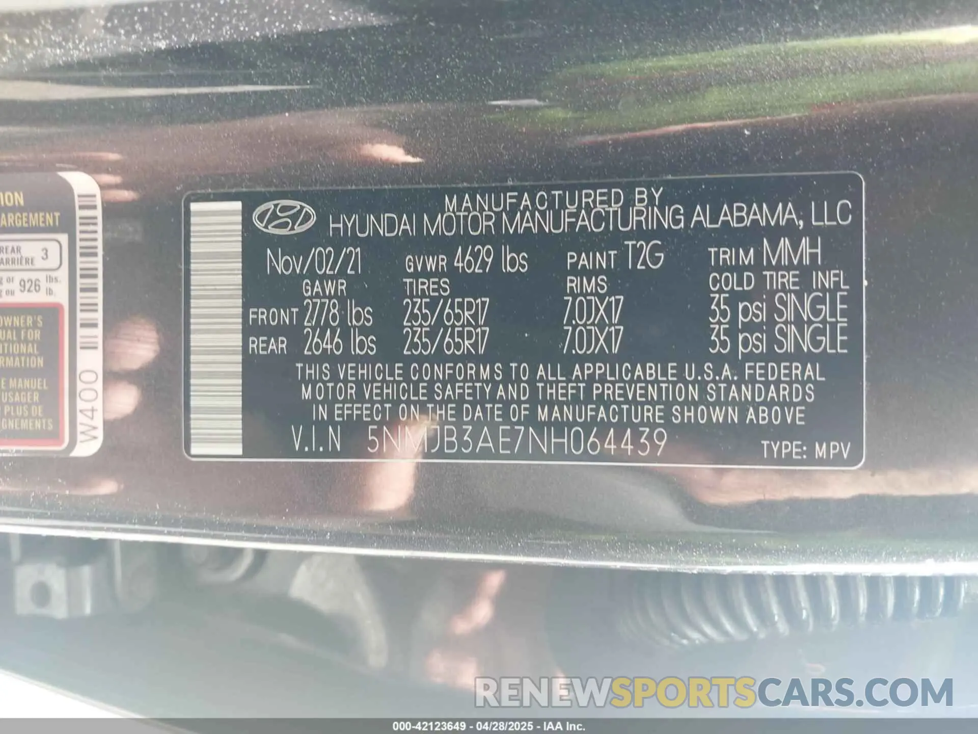 9 Photograph of a damaged car 5NMJB3AE7NH064439 HYUNDAI TUCSON 2022