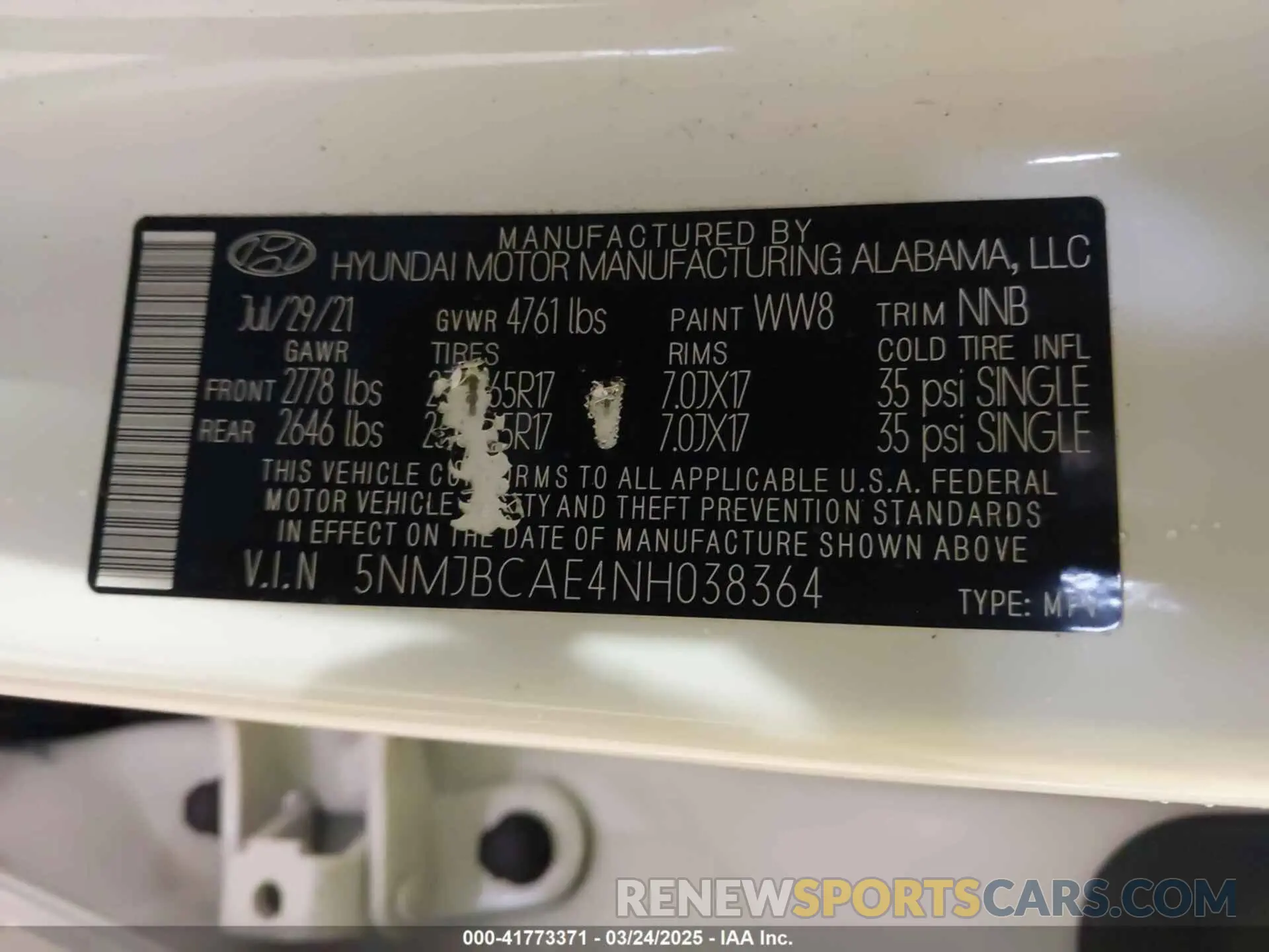 9 Фотография поврежденного автомобиля 5NMJBCAE4NH038364 HYUNDAI TUCSON 2022