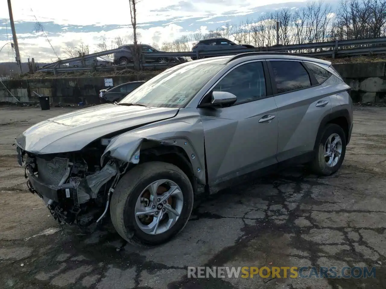 1 Photograph of a damaged car 5NMJBCAEXNH144057 HYUNDAI TUCSON 2022