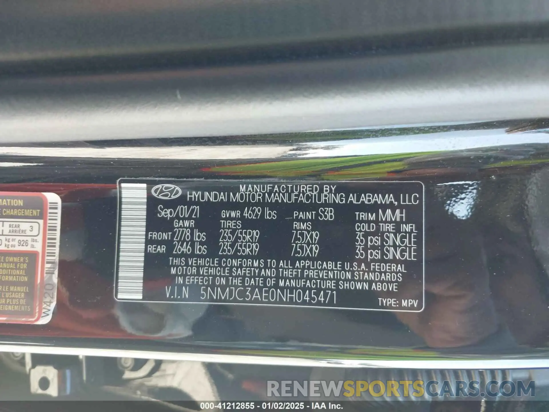 9 Фотография поврежденного автомобиля 5NMJC3AE0NH045471 HYUNDAI TUCSON 2022