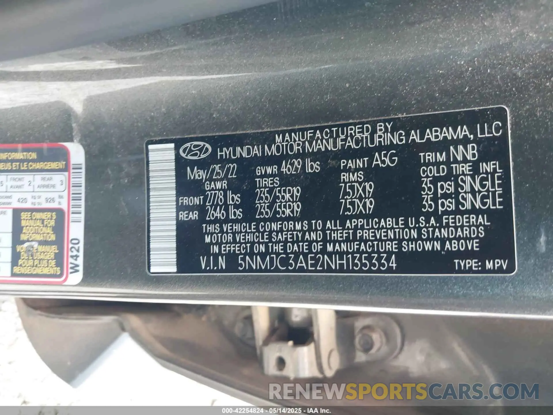 9 Photograph of a damaged car 5NMJC3AE2NH135334 HYUNDAI TUCSON 2022