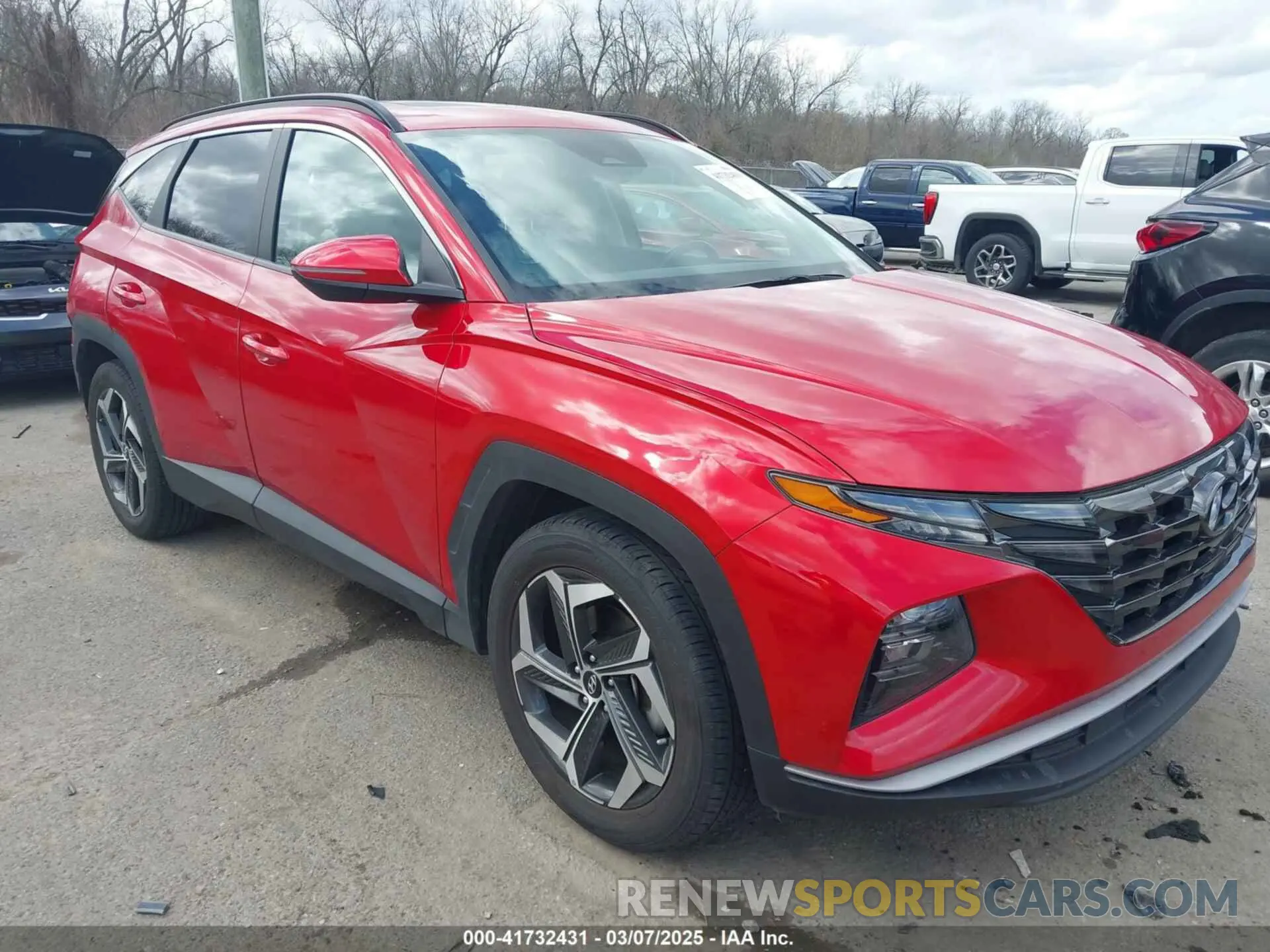 1 Photograph of a damaged car 5NMJC3AE7NH094392 HYUNDAI TUCSON 2022