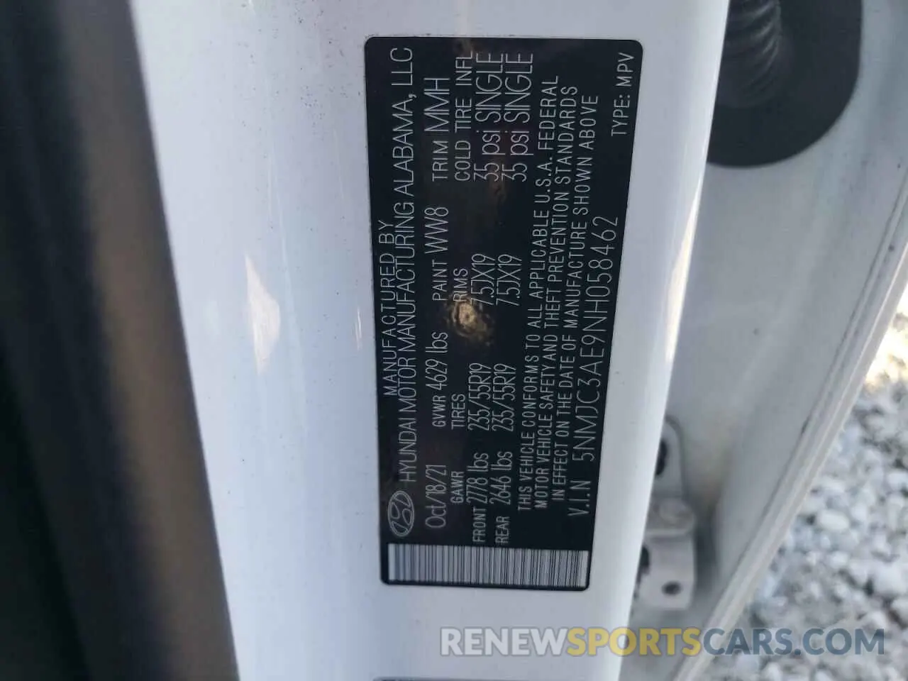 13 Photograph of a damaged car 5NMJC3AE9NH058462 HYUNDAI TUCSON 2022