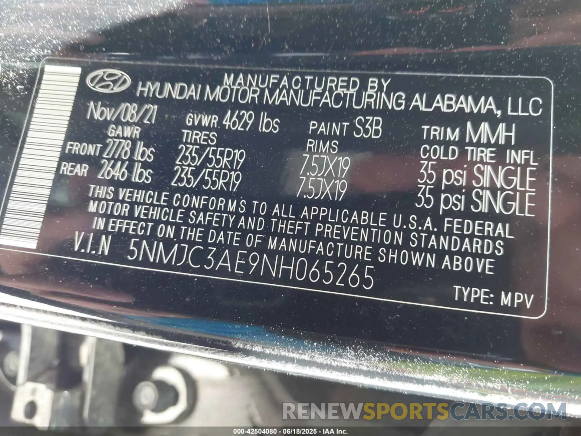9 Photograph of a damaged car 5NMJC3AE9NH065265 HYUNDAI TUCSON 2022