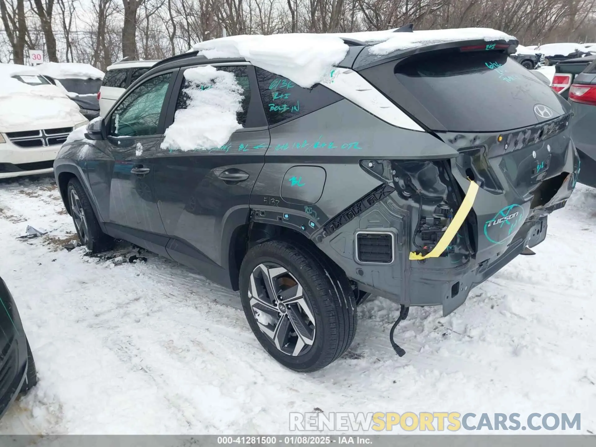 3 Photograph of a damaged car 5NMJCCAE7NH048450 HYUNDAI TUCSON 2022