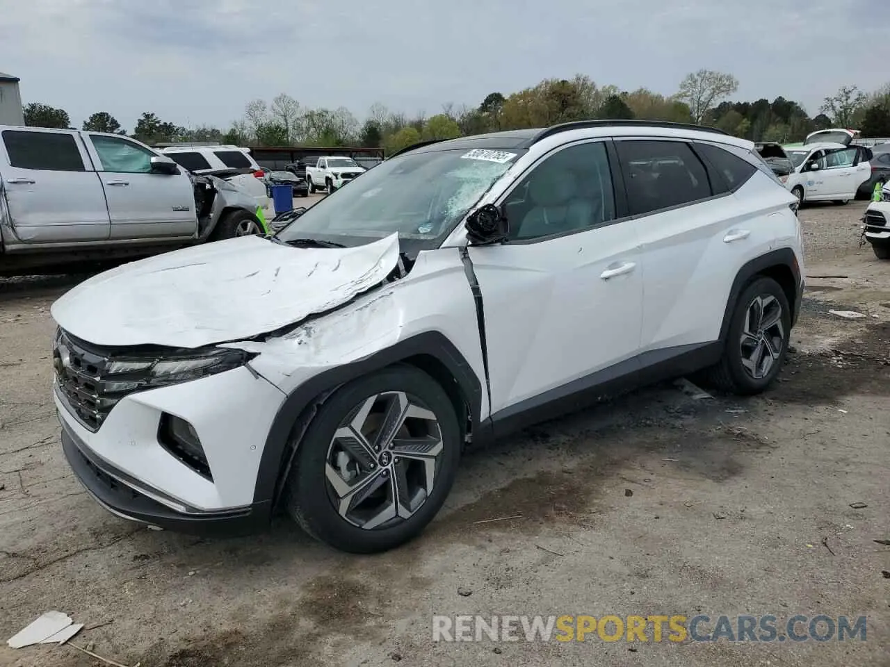 1 Photograph of a damaged car 5NMJE3AE0NH025635 HYUNDAI TUCSON 2022
