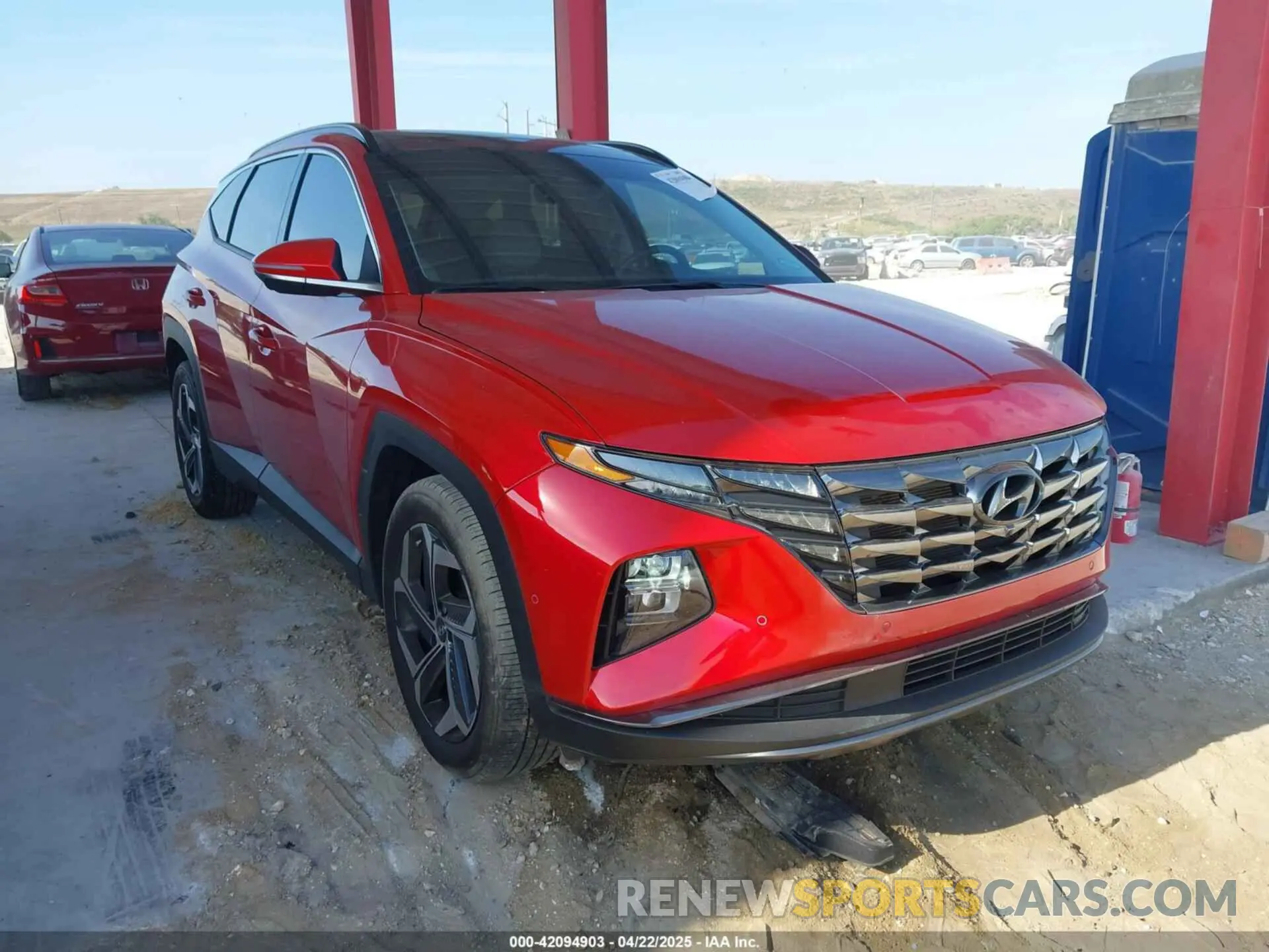 1 Photograph of a damaged car 5NMJE3AE3NH142738 HYUNDAI TUCSON 2022