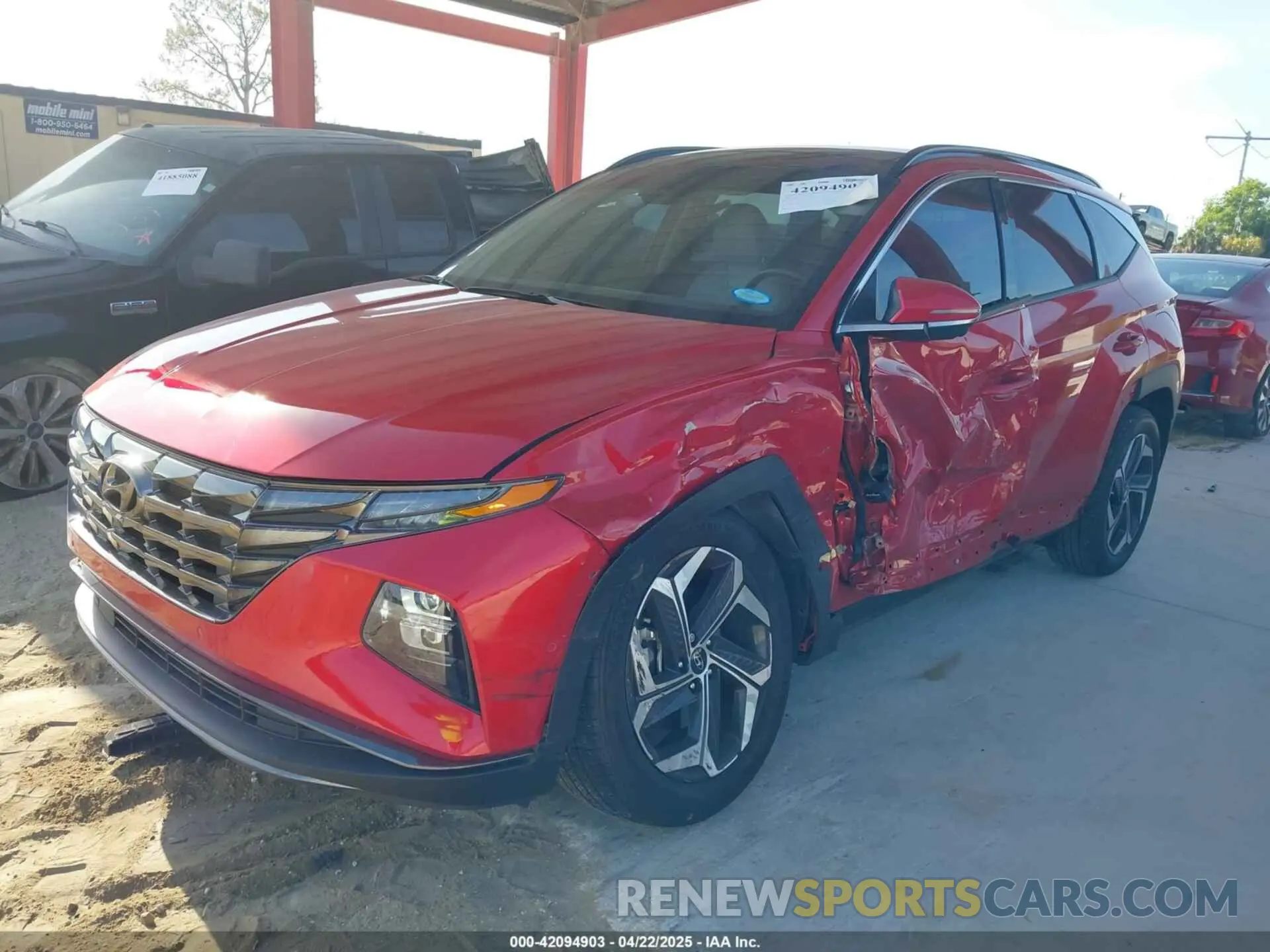 2 Photograph of a damaged car 5NMJE3AE3NH142738 HYUNDAI TUCSON 2022