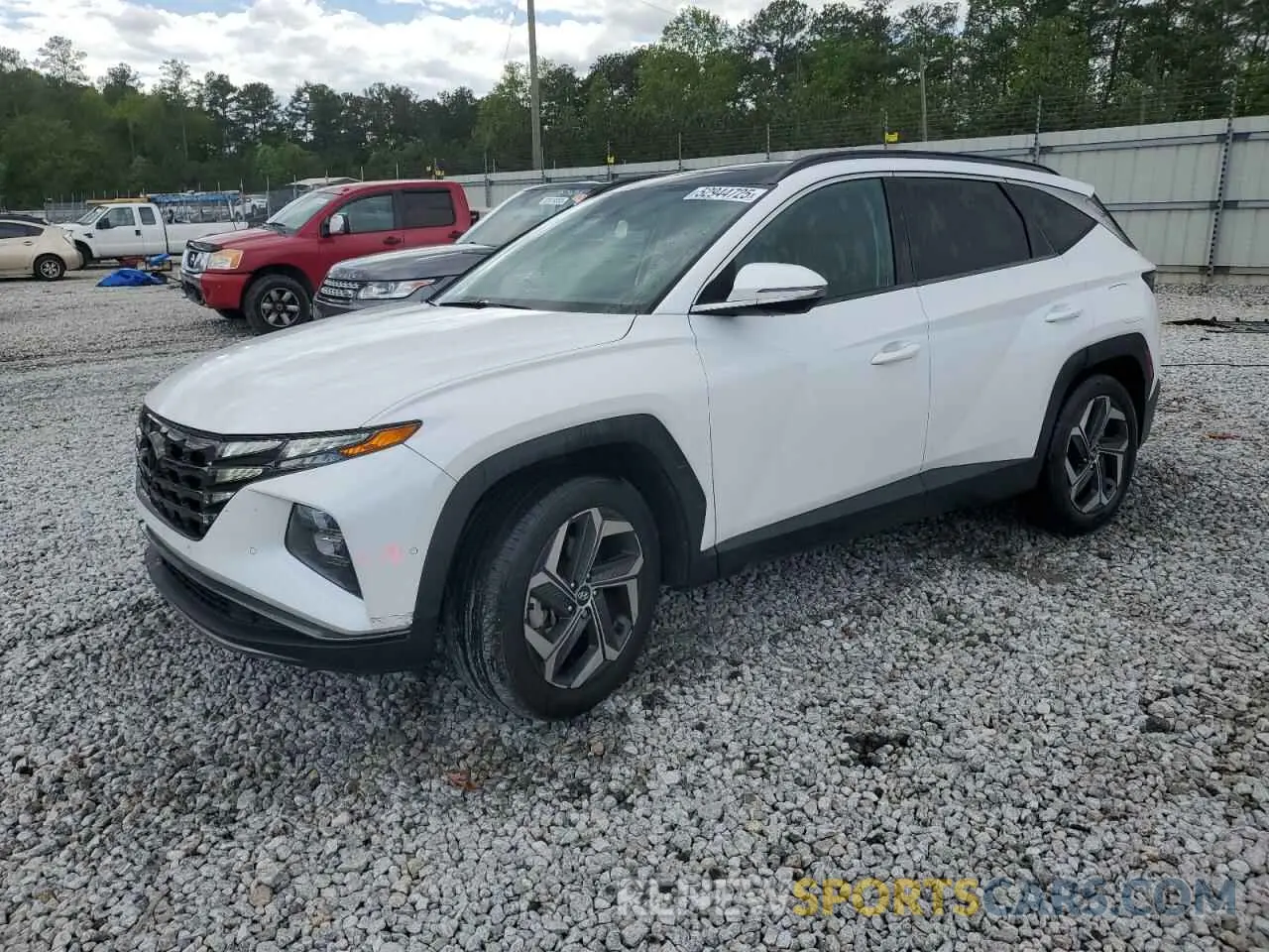 1 Photograph of a damaged car 5NMJE3AE7NH013577 HYUNDAI TUCSON 2022