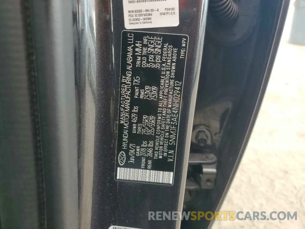 13 Фотография поврежденного автомобиля 5NMJF3AE4NH029412 HYUNDAI TUCSON 2022