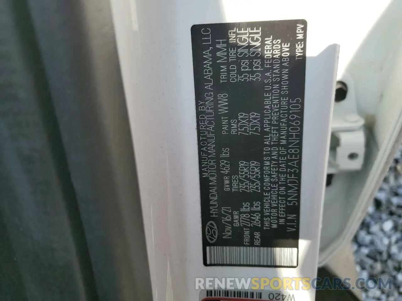12 Фотография поврежденного автомобиля 5NMJF3AE8NH069105 HYUNDAI TUCSON 2022
