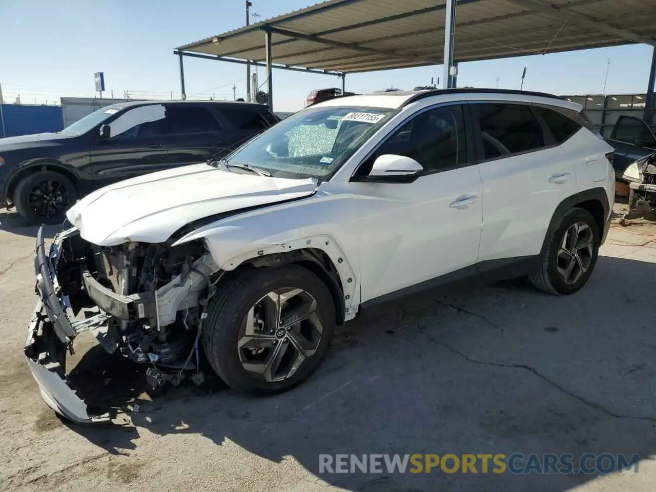 1 Photograph of a damaged car 5NMJF3AE9NH002237 HYUNDAI TUCSON 2022