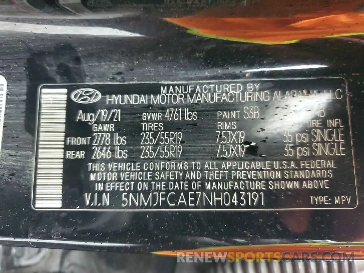 13 Фотография поврежденного автомобиля 5NMJFCAE7NH043191 HYUNDAI TUCSON 2022