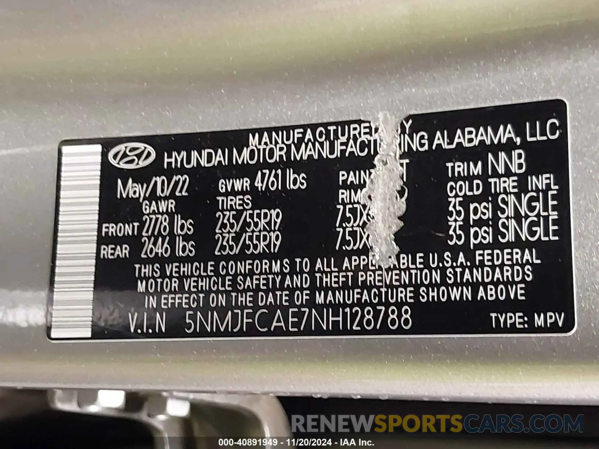 9 Photograph of a damaged car 5NMJFCAE7NH128788 HYUNDAI TUCSON 2022