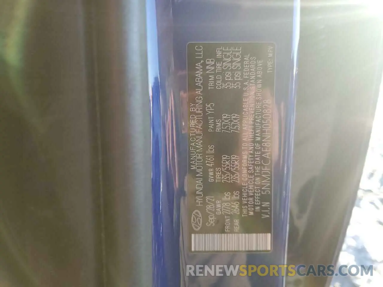 14 Фотография поврежденного автомобиля 5NMJFCAE8NH050828 HYUNDAI TUCSON 2022