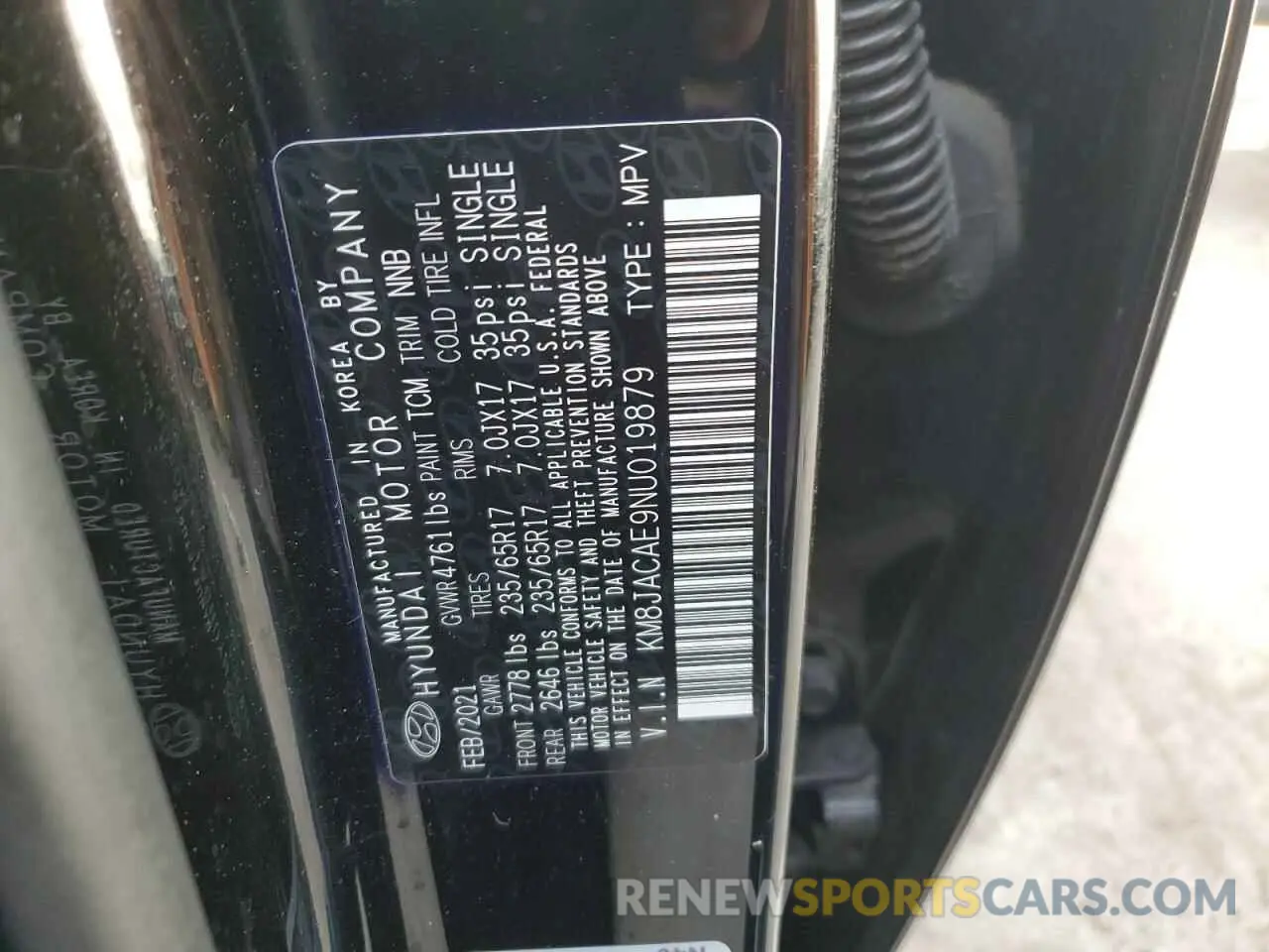 13 Photograph of a damaged car KM8JACAE9NU019879 HYUNDAI TUCSON 2022