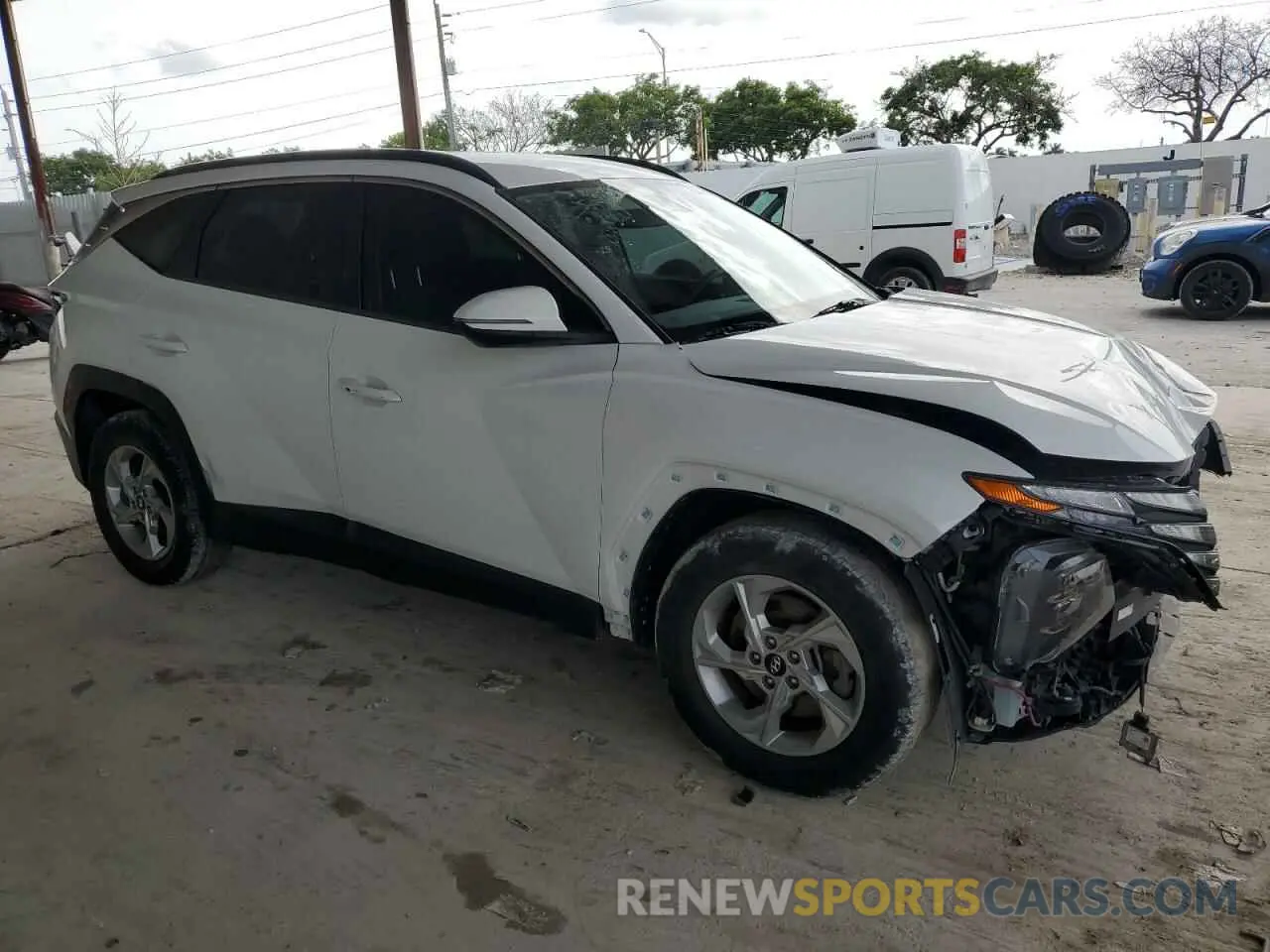 4 Фотография поврежденного автомобиля KM8JB3AE7NU043871 HYUNDAI TUCSON 2022