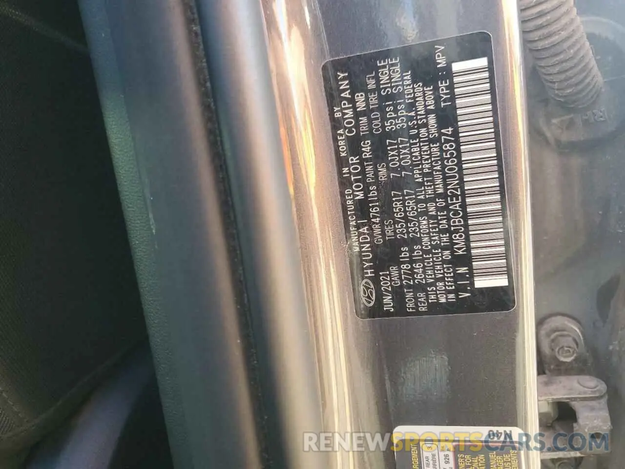 13 Photograph of a damaged car KM8JBCAE2NU065874 HYUNDAI TUCSON 2022